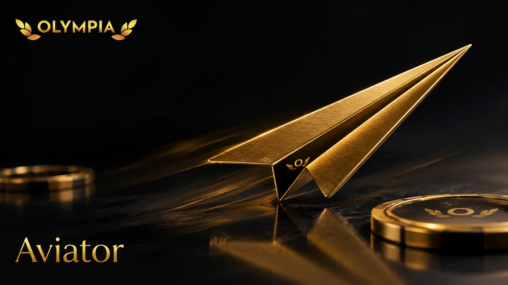 Olympia Casino Aviator Olympia Casino Aviator — gold paper plane taking off